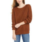 Style & Co Women's Drop Sleeve Ribbed Sweater Brown Size Petite L