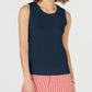 Charter Club Women's Sleeveless Crew Neck Sweater Blue Size Large