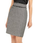 Calvin Klein Women's Tweed Fringe Skirt Black Size 14