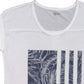 Style & Co Women's Printed Cap Sleeve Scoop Neck T-Shirt White Size X-Large