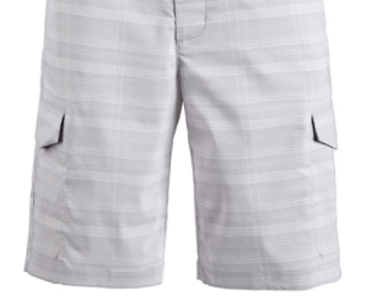 Attack Life Men's Fairway Cargo Golf Shorts Plaid Stretch Gray Size 30