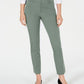 Charter Club Women's Newport Tummy Control Slim Fit Pants Green Size 4