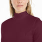 Charter Club Women's Supima Cotton Mock Neck Top Wine Size X-Large