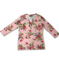 Karen Scott Women's Printed Henley T-Shirt Pink Size Small