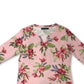Karen Scott Women's Printed Henley T-Shirt Pink Size Small