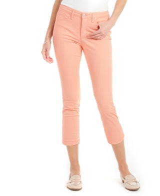 Charter Club Women's Tummy Control Bristol Capri Jeans Pink Size 4
