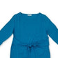 Charter Club Women's Long Sleeve Tie Waist Top Dreamy Blue Size X-Large