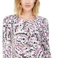 JM Collection Women's Printed Gel Dot Top Pink Size Medium