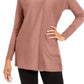 JM Collection Women's Faux Wrap Cowl Neck Sweater Pink Size Medium