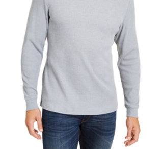 Club Room Men's Thermal Crewneck Shirt Gray Size Small