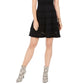 Vince Camuto Women's Mesh Knit Fit & Flare Dress Black Size Small