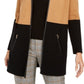 Charter Club Women's Milano Cotton Colorblocked Cardigan Brown Size Large