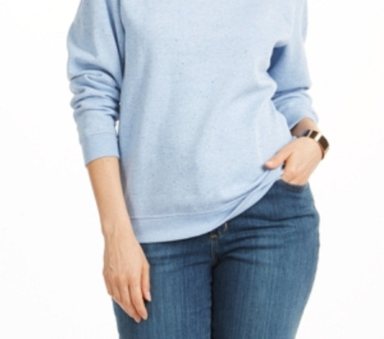 Karen Scott Women's Sport Fleece Sweatshirt Blue Size Large