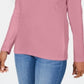 Karen Scott Women's Satin Trim Scoop Neck Top Pink Size X-Large