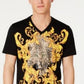 INC International Concepts Men's Baroque Foil Leopard T-Shirt Black Size X-Large