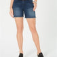 Style & Co Women's Frayed Hem Mid Rise Shorts Blue Size 12