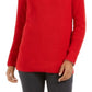 Charter Club Women's Solid Long Sleeve V Neck T-Shirt Top Red Size Small