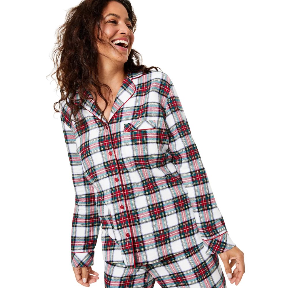 Family Pajama Women's Matching Big And Tall Mix It Stewart Plaid Pajama Set Stewart Plaid Red Size 1XB