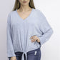 Style & Co Women's Tie Front Top Blue  Size Medium