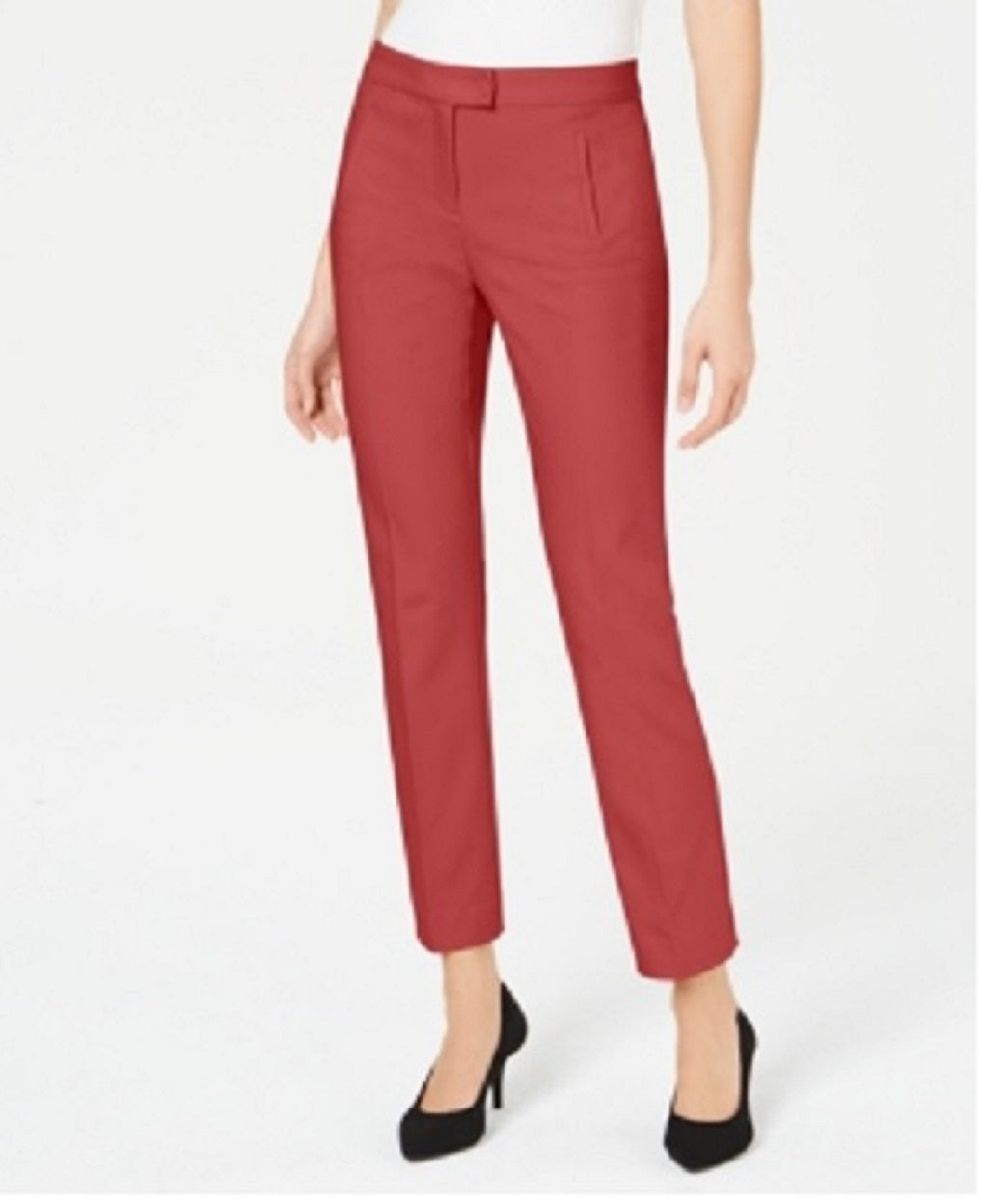 Alfani Women's Straight Leg Pants Red Size 10