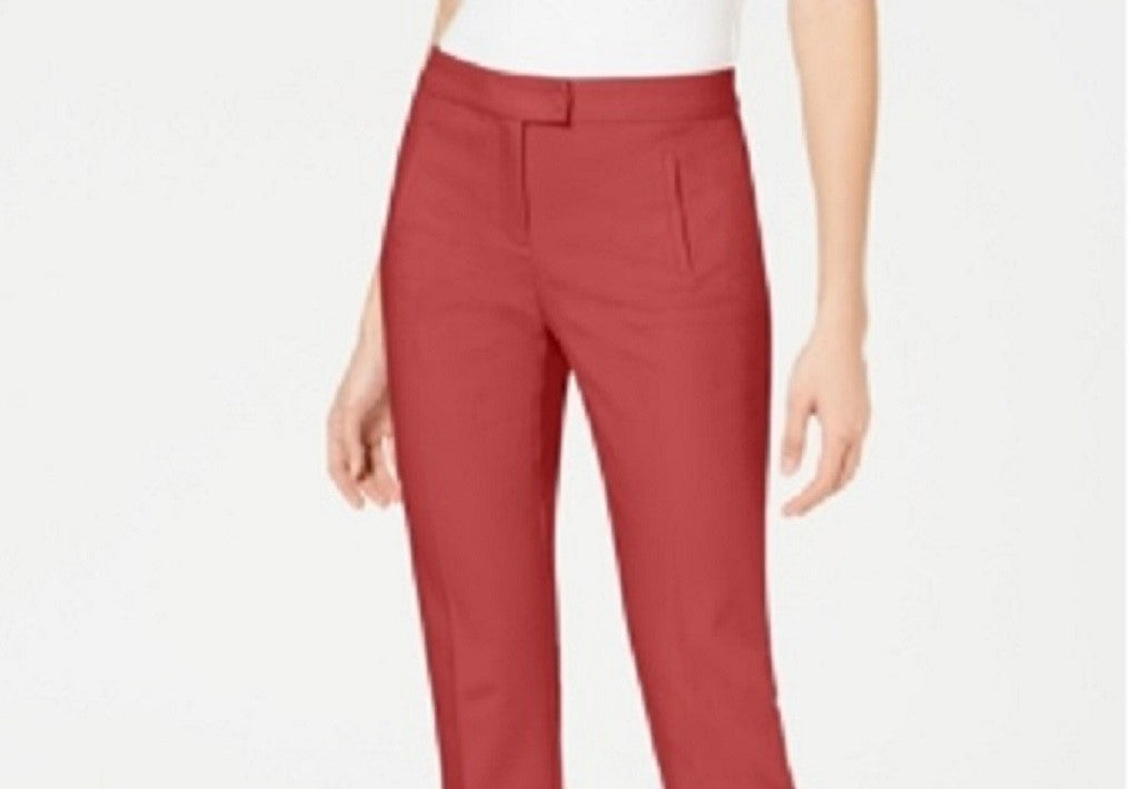 Alfani Women's Straight Leg Pants Red Size 10