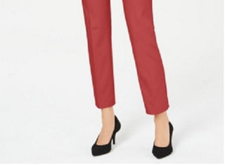 Alfani Women's Straight Leg Pants Red Size 10