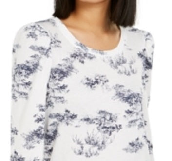 INC International Concepts Women's Cozy Activewear Sweatshirt White Size Small