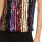 INC International Concepts Women's Striped Spaghetti Strap V Neck Tank Top Pink Size Large
