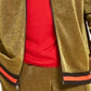 INC International Concepts Men's Disco Varsity Track Jacket Metallic Shimmer Yellow Size 2X