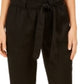 Style & Co Women's Tie Belted Utility Pants Black Size Large