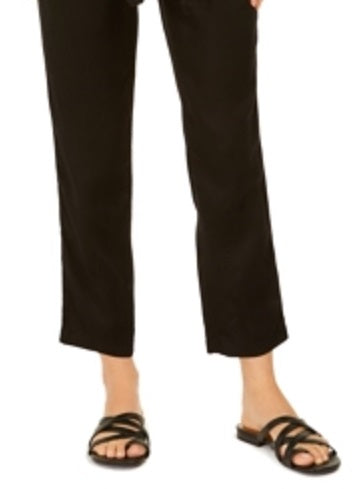 Style & Co Women's Tie Belted Utility Pants Black Size Large