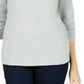 Karen Scott Women's Grommet Neck Cotton Top Gery Size X-Small