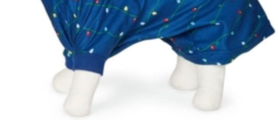 Family Pajamas Matching Pet Fleece holiday Pajamas Blue Size Small