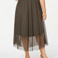 Alfani Women's Oasis Mesh Comfort Waist Midi Skirt Green Size 0X