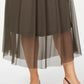 Alfani Women's Oasis Mesh Comfort Waist Midi Skirt Green Size 0X