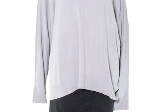 Alfani Women's Pintuck Knit Pullover Sweater Gray Size Small