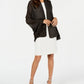 INC International Concepts Women's Pleated Lightweight Evening Wrap Black Size Regular