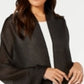 INC International Concepts Women's Pleated Lightweight Evening Wrap Black Size Regular