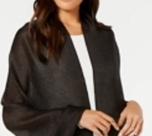 INC International Concepts Women's Pleated Lightweight Evening Wrap Black Size Regular