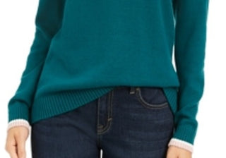 Charter Club Women's Fair Isle Sweater Green Size XX-Large