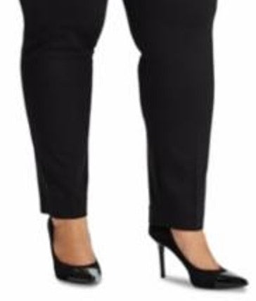 Ralph Lauren Women's Stretch Ponte Knit Skinny Pants Polo Black Size 3X