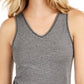 Ideology Women's Striped Sleeveless V Neck Active Wear Top Black Size XX-Large