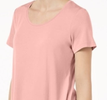 JM Collection Women's Scoop Neck Top Orange Size Large