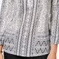 Style & Co Women S 3/4 Sleeve Stretch Blend Top White Size Petite S