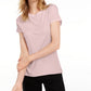 Maison Jules Women's Tie Back Solid T-Shirt Pink Size XX-Large