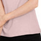 Maison Jules Women's Tie Back Solid T-Shirt Pink Size XX-Large