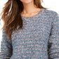 Style & Co Women's Striped Metallic Threaded Sweater Blue Size PP