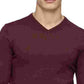 Calvin Klein Men's Merino Wool V Neck Sweater Red Size Large