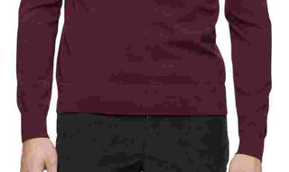 Calvin Klein Men's Merino Wool V Neck Sweater Red Size Large