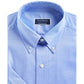 Club Room Men's Pin Point Wrnkle Resistant Dress Shirt Blue Size 14.5